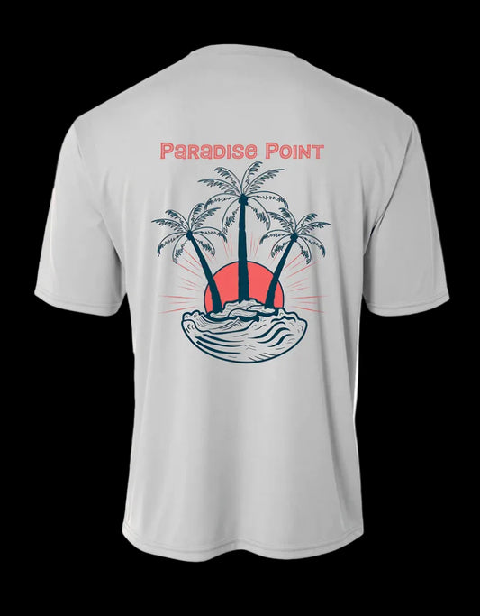 WāvvFront Paradise Point S/S Cooling UV Tee - Silver