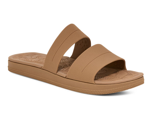 Women's Funshine 2 Strap Slide Sandal - Tan