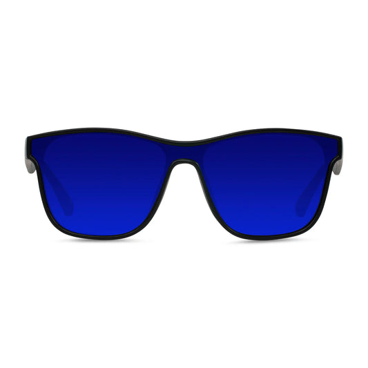 Cassette Optics Futuro Sunglasses - Matte Black / Blue Mirror Lens