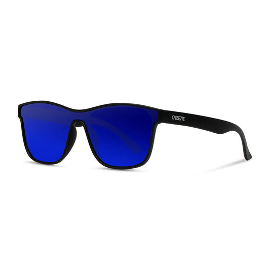 Cassette Optics Futuro Sunglasses - Matte Black / Blue Mirror Lens