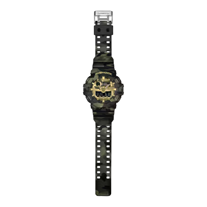 G-Shock GA700CMG-3A Series Digital Watch - Black Camo / Gold