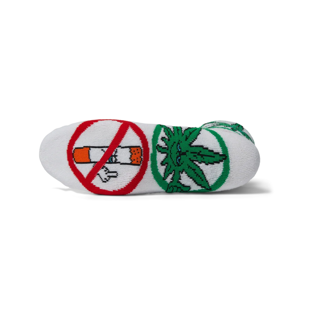 HUF Green Buddy Approved Sock - White