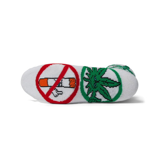 HUF Green Buddy Approved Sock - White