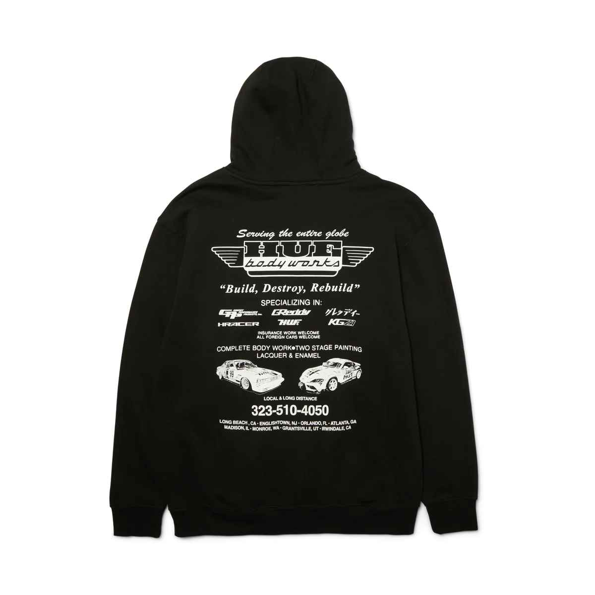 HUF x GReddy Body Works P/O Hoodie - Black