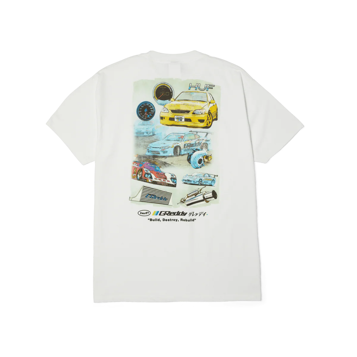 HUF x GReddy Parts S/S Tee - White