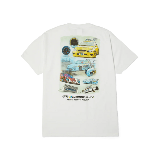 HUF x GReddy Parts S/S Tee - White