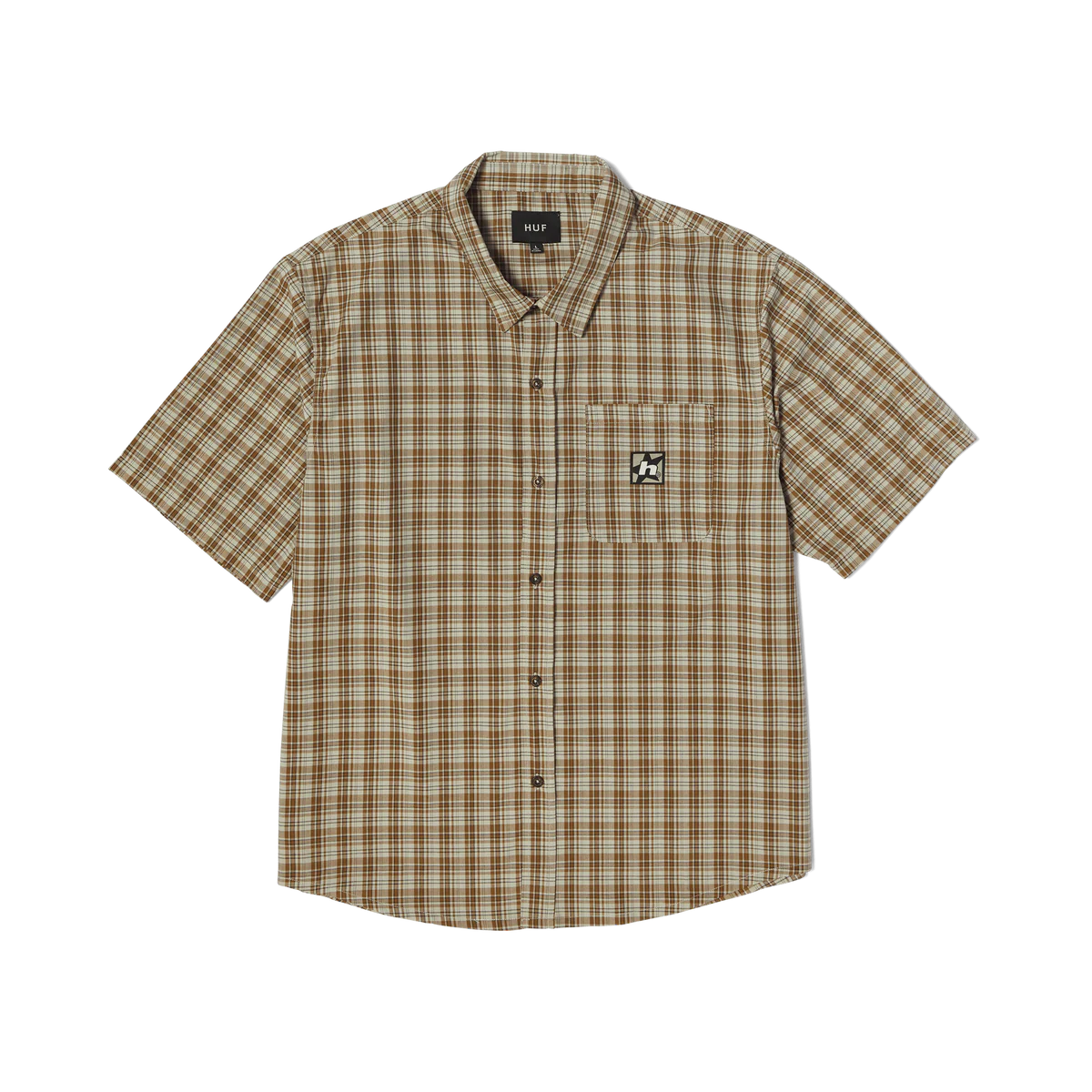 HUF H Star Plaid Shirt - Putty