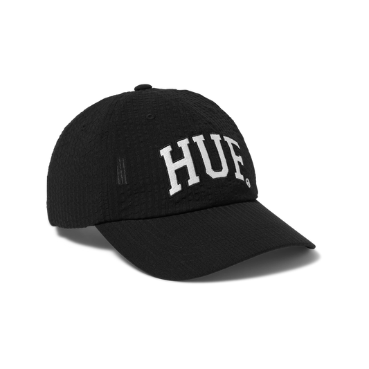 HUF Arch Logo Curved Visor 6 Panel - Black