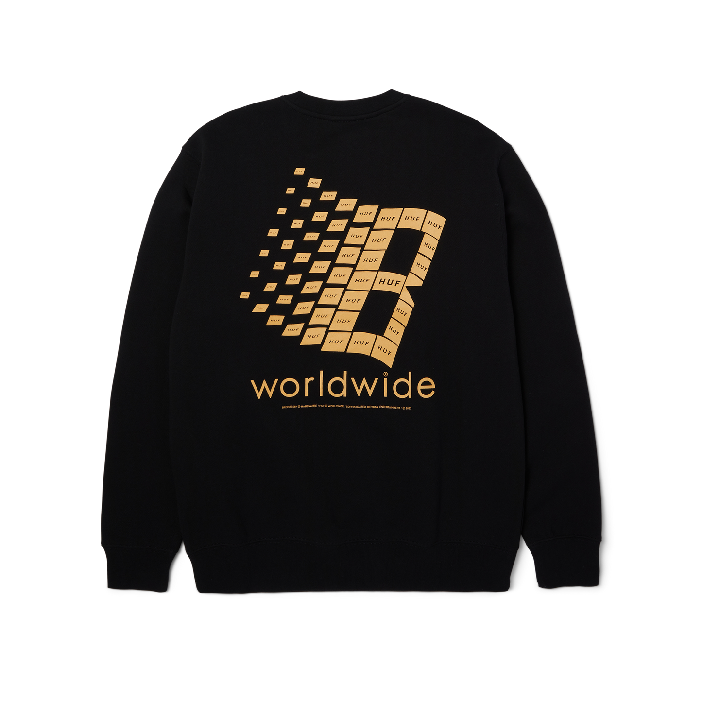 HUF x Bronze Crewneck - Black