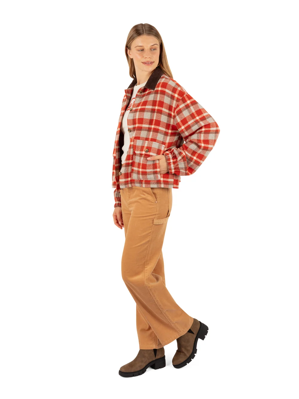 Hurley Women's Nomad Shacket - Golden Oak