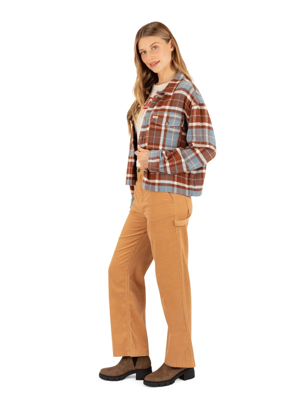 Hurley Women's Roam Boxy Flannel - Sailing