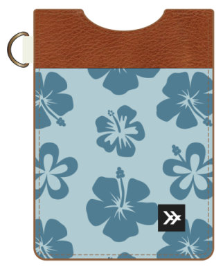 Thread Vertical Wallet - Hawaiian Floral Blue