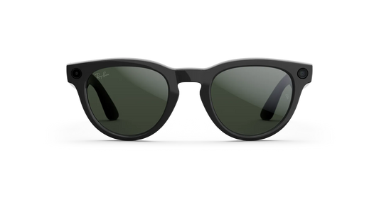 Ray Ban x Meta Gen 2 Headliner Shiny Black w/ Clear to Graphite Green Transitions Lens Smart Glasses