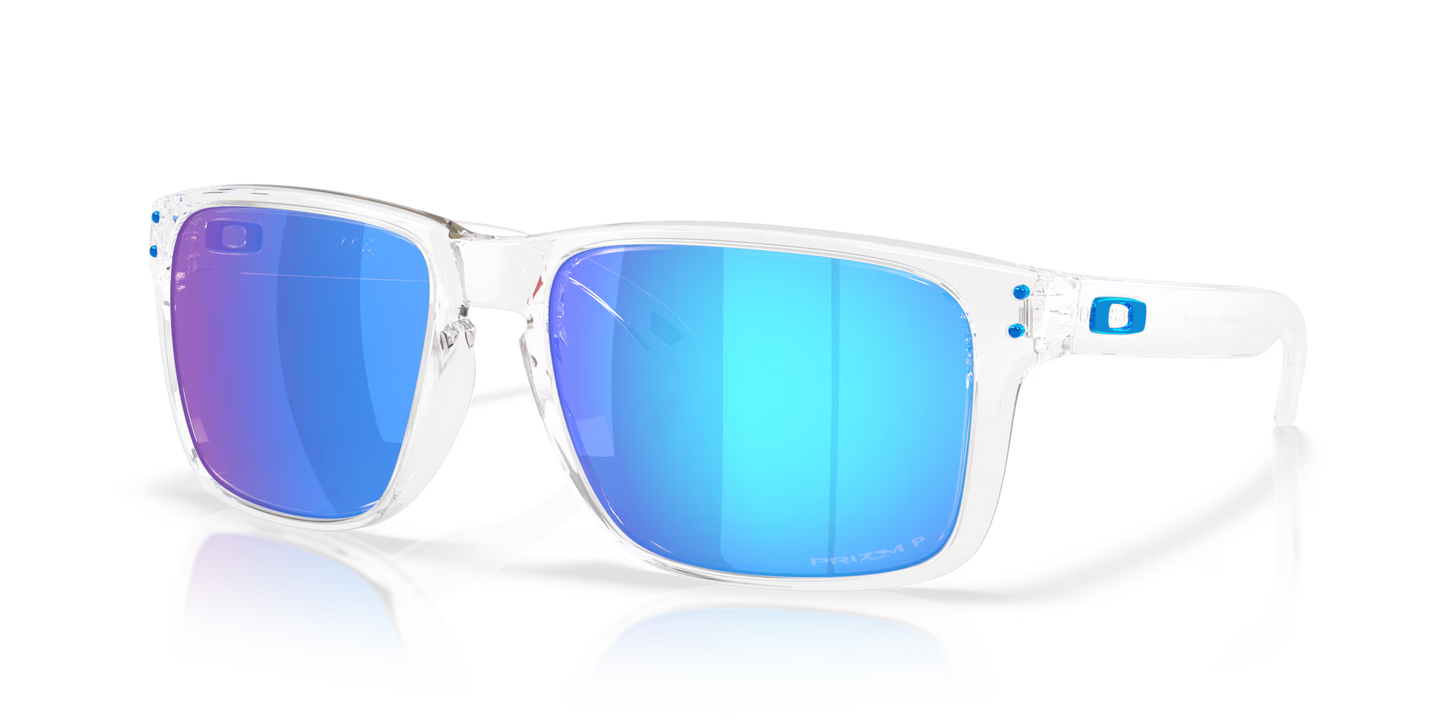 Holbrook XXL Polished Clear w/ Prizm Sapphire Polarized