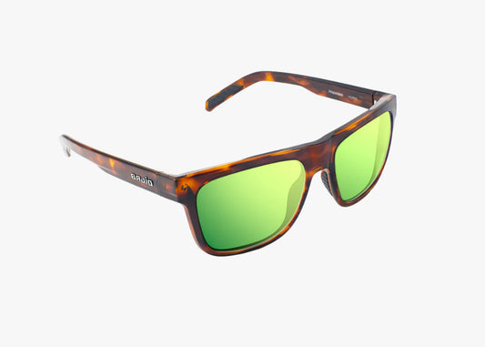 Hopedale Dark Brown Tortoise Gloss / Green Mirror Polycarbonate