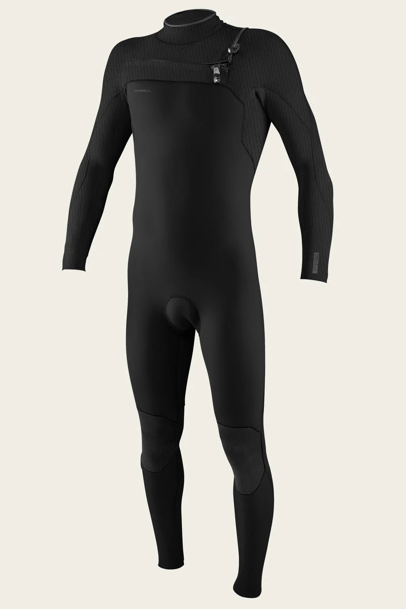 O'Neill Hyperfreak F.U.Z.E. 3/2+mm Chest Zip Full Wetsuit - Black/Black