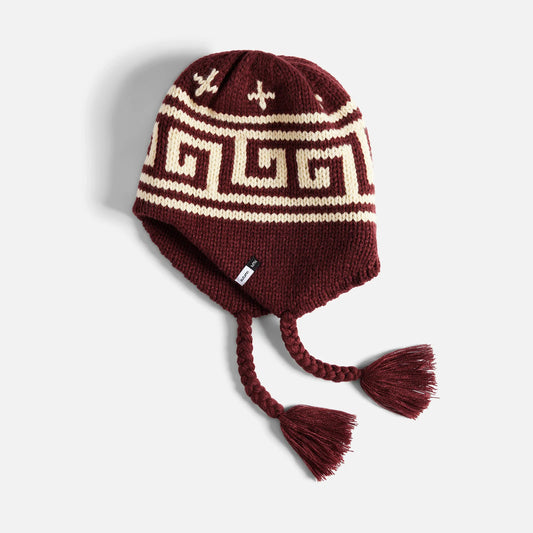 Autumn Niesko Ear Flap Beanie Burgundy