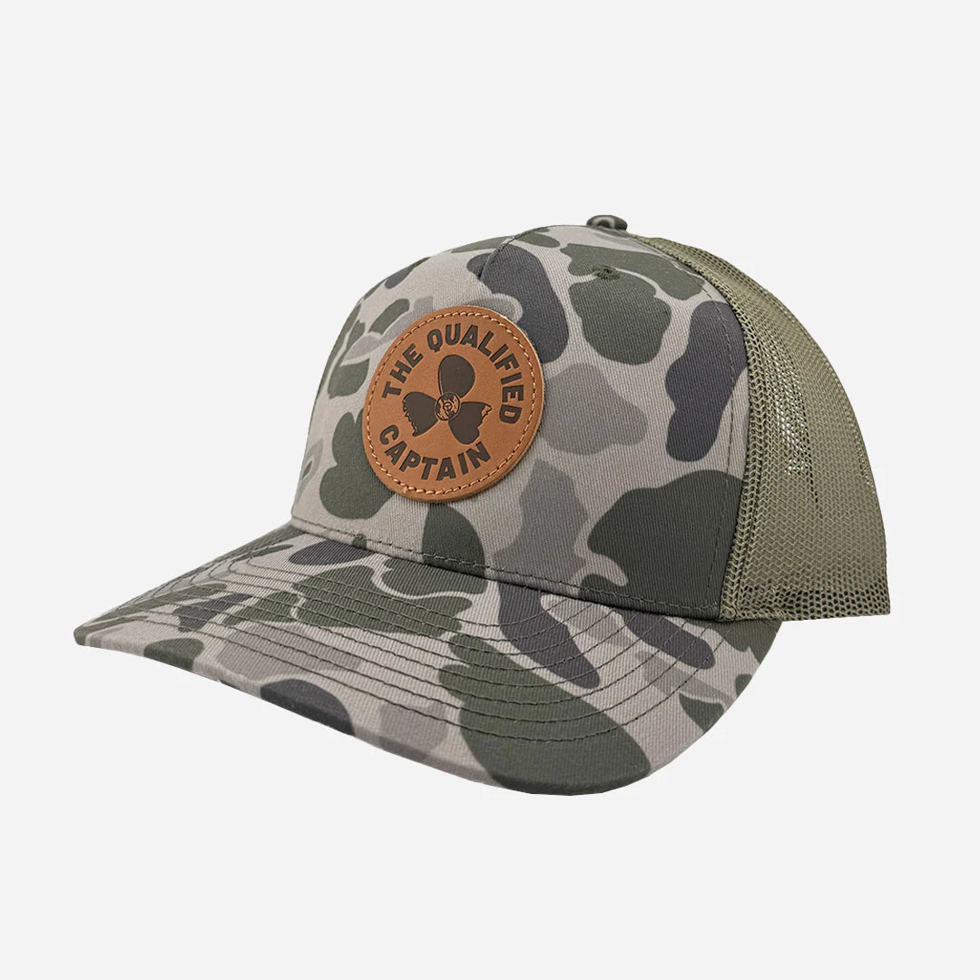 TQC Duck Camo Prop Leather Patch Hat - Marsh / Loden