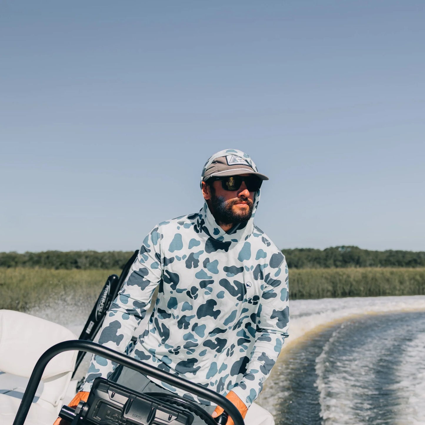TQC Camo Premium Performance Hoodie - Saltwater
