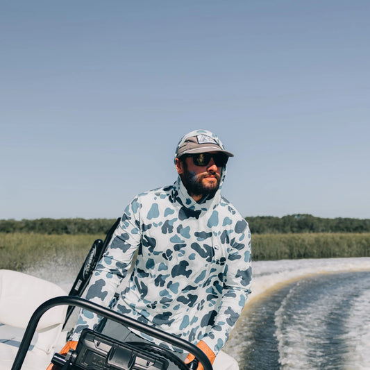 TQC Camo Premium Performance Hoodie - Saltwater