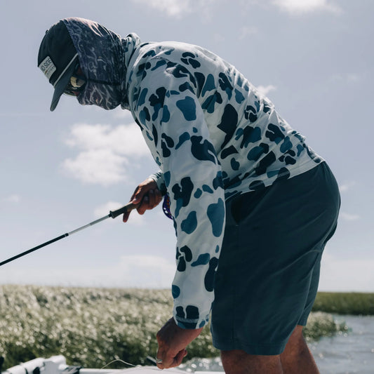 TQC Camo Premium Performance Hoodie - Saltwater