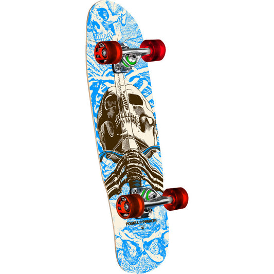 Powell Peralta Mini Skull & Sword Blue Complete Skateboard - 8 x 30