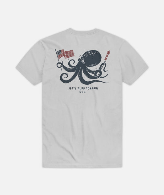 Patriot Tee - Heather Silver