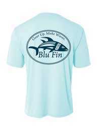 WāvvFront Blu Fin S/S Cooling UV Tee - Pastel Blue