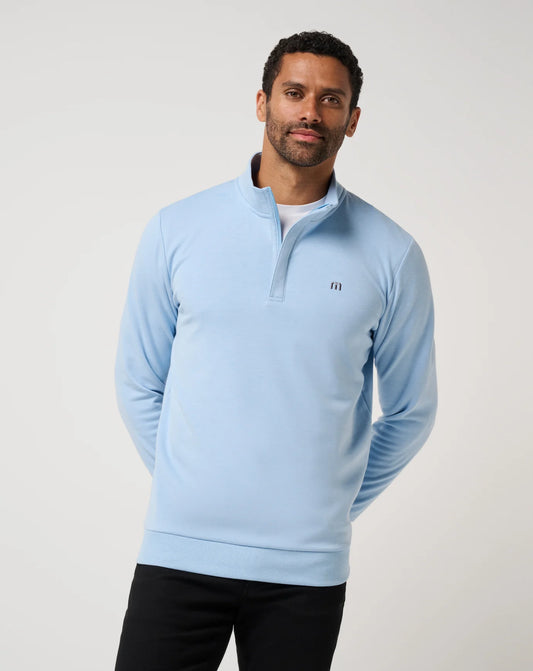 Cloud Quarter Zip 2.0 - Heather Powder Blue