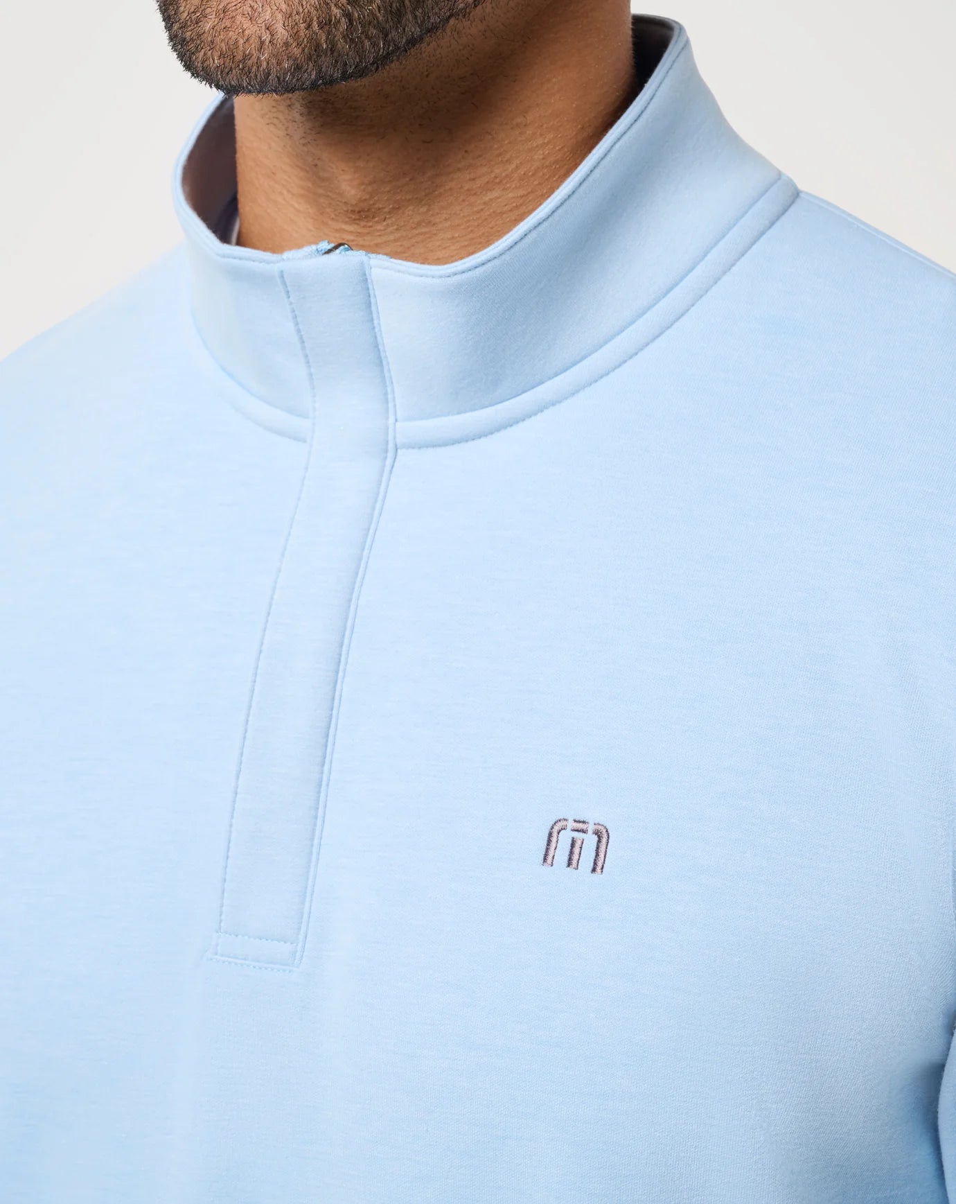 Cloud Quarter Zip 2.0 - Heather Powder Blue