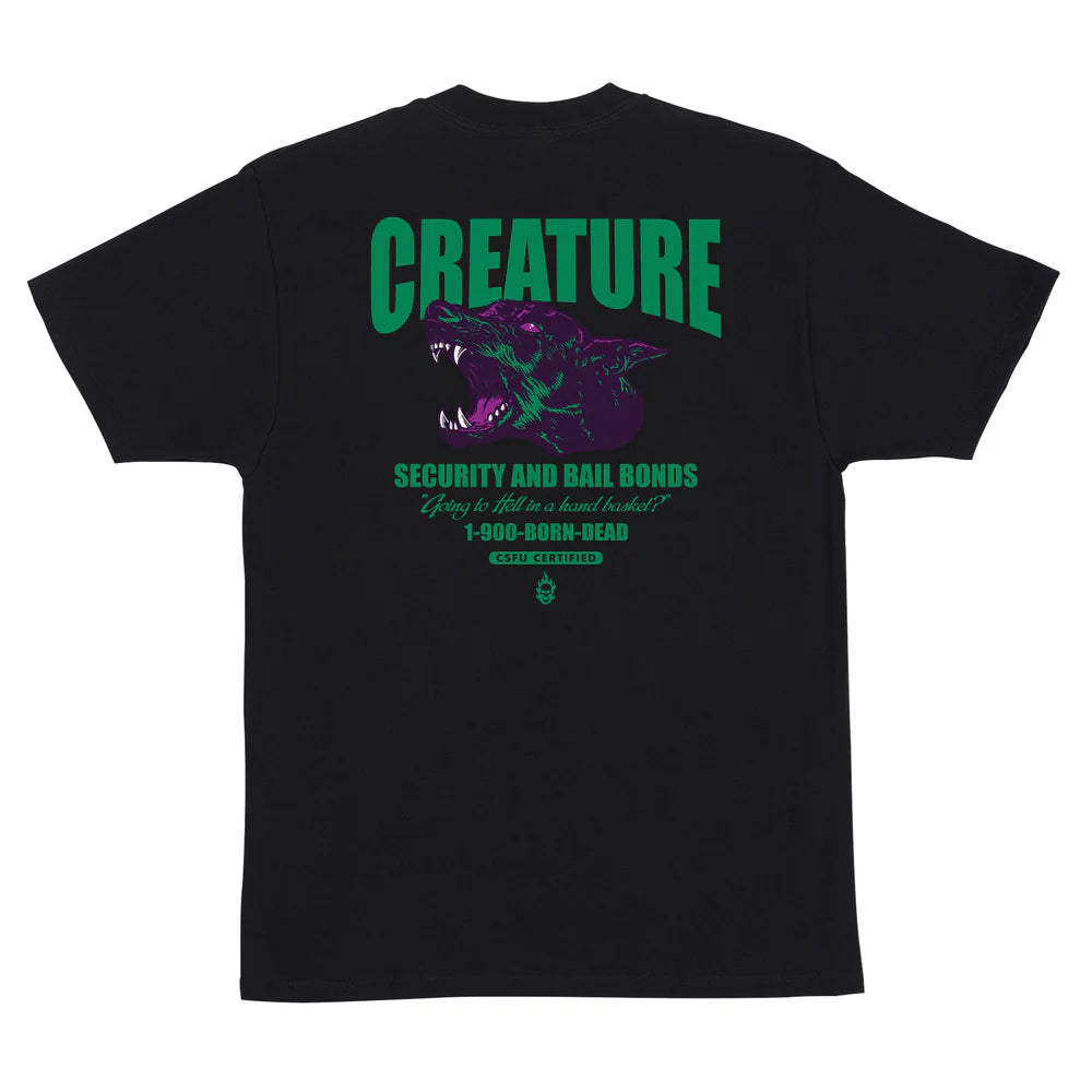 Creature Security Service S/S Heavyweight Tee - Black