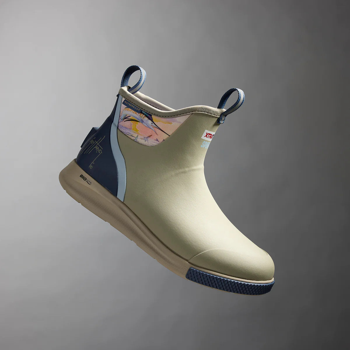 Xtratuf x Guy Harvey Men’s Ankle Deck Boot Sport - Abbey Stone / Sunset Sailfish
