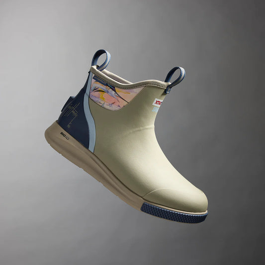 Xtratuf x Guy Harvey Men’s Ankle Deck Boot Sport - Abbey Stone / Sunset Sailfish