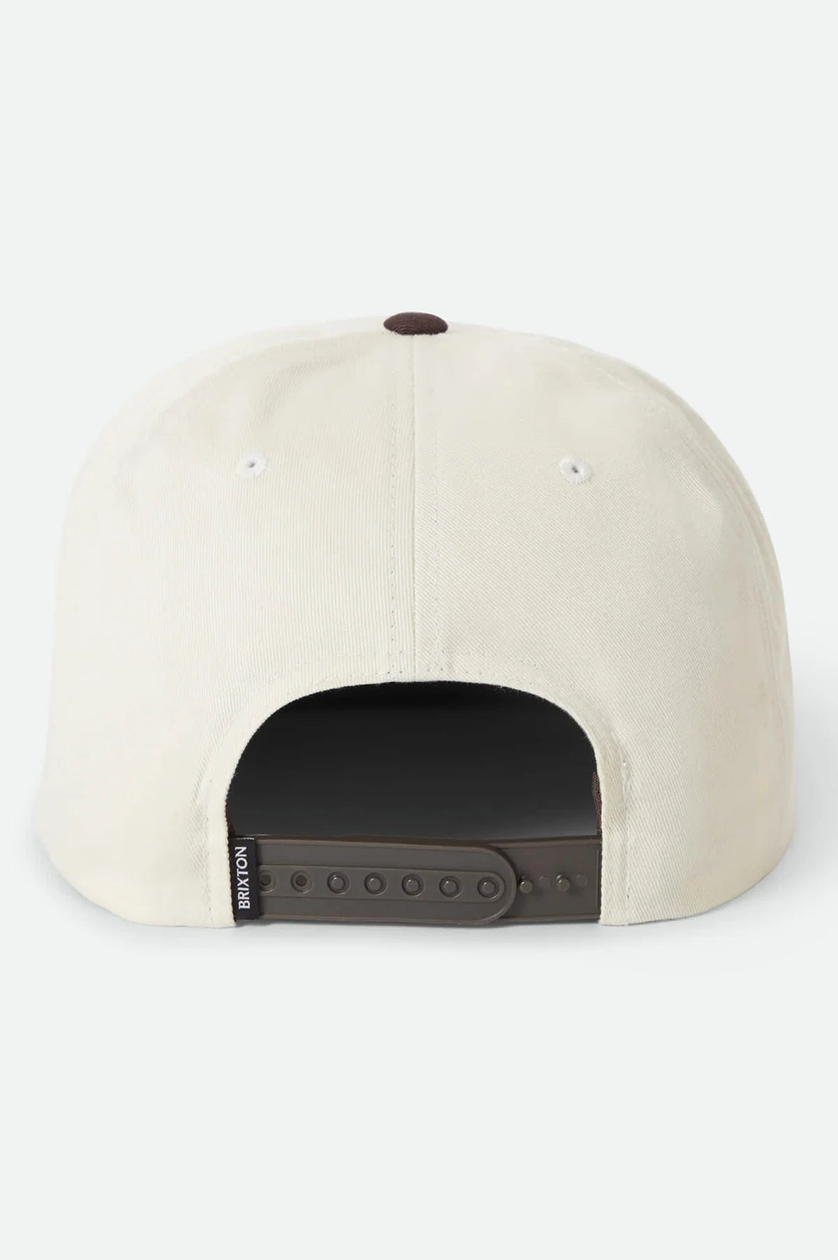 Brixton Catch and Release Snapback Hat - Off White/ Brown
