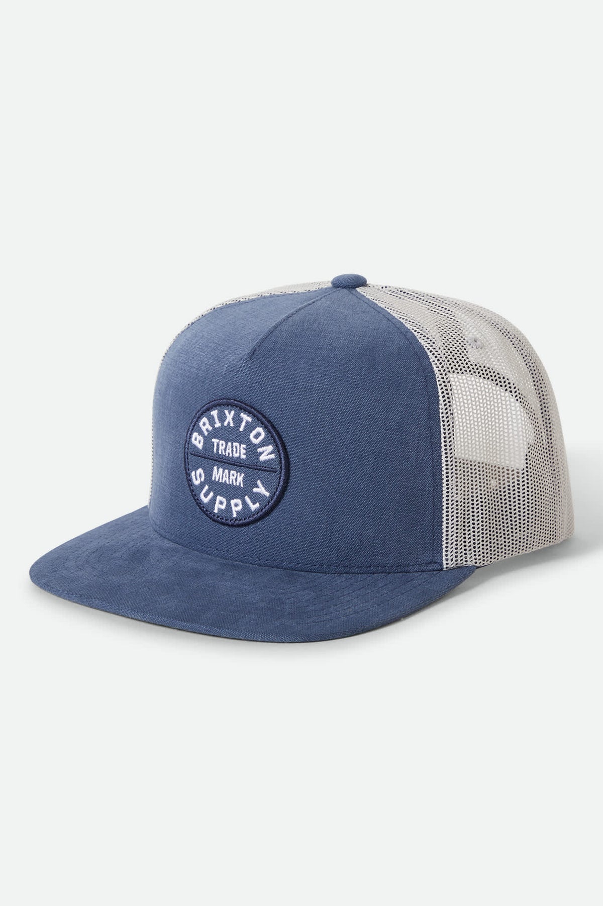 Brixton Oath MP Trucker Hat - Blue Chambray/White