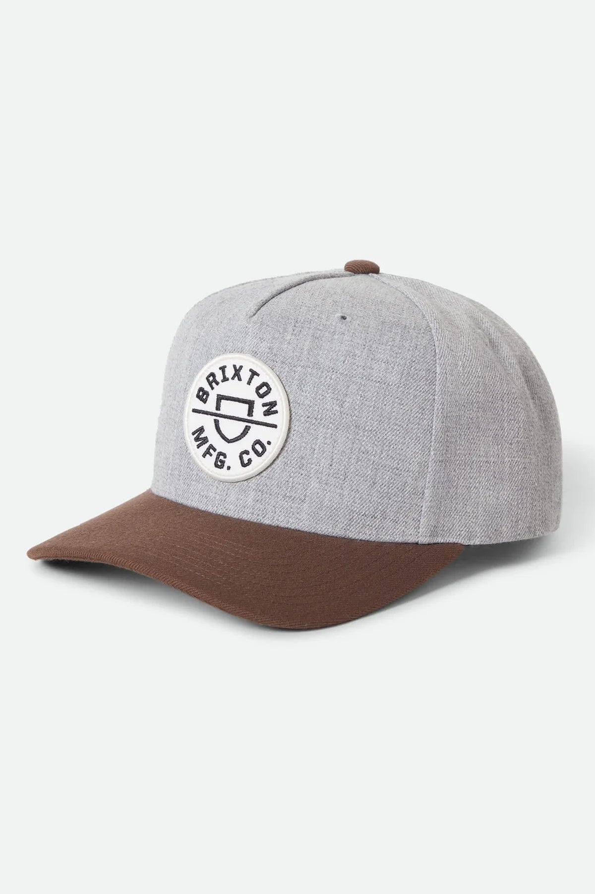 Brixton Crest C MP Netplus Snapback Hat - Grey/Pinecone