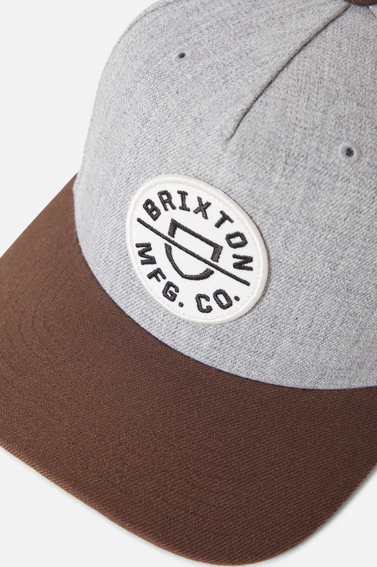 Brixton Crest C MP Netplus Snapback Hat - Grey/Pinecone