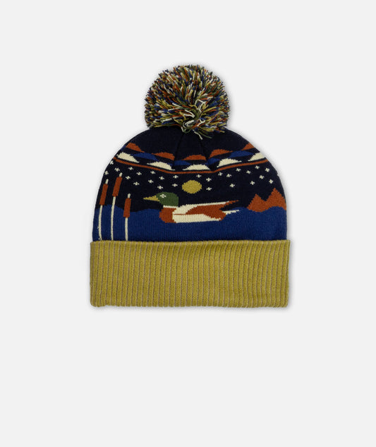 Hunter Pom Beanie - Navy