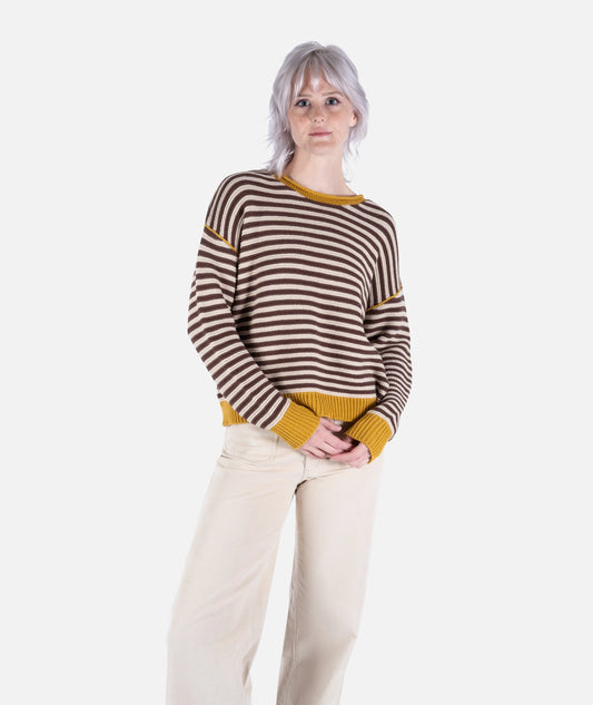 Ella Striped Sweater - Tan 26’