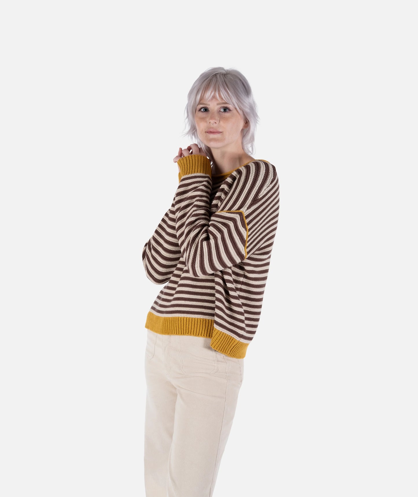 Ella Striped Sweater - Tan 26’