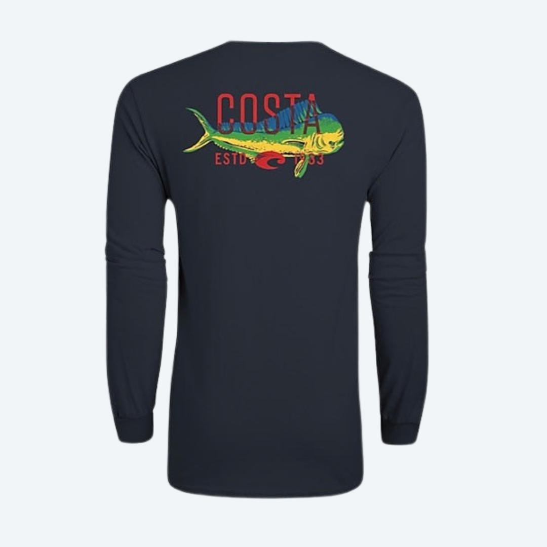 Costa Overlay Dorado L/S Longsleeve Tee - Navy