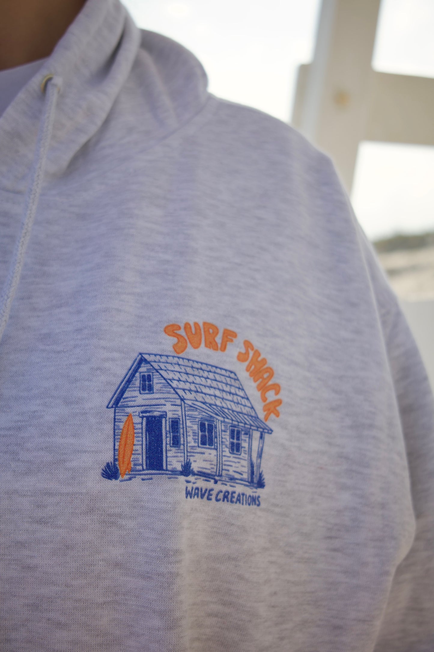 Surf Shack x Wave Creations Hoodie - Marble Grey