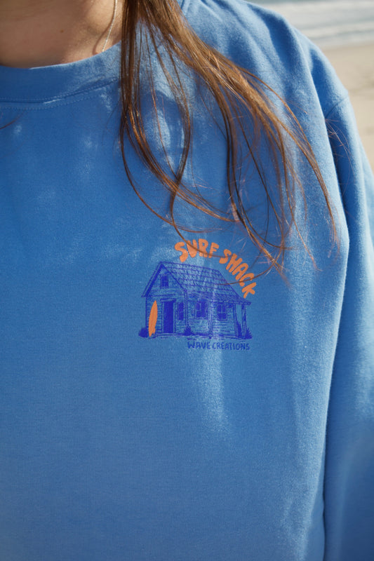 Surf Shack X Wave Creations Crewneck - Columbia Blue
