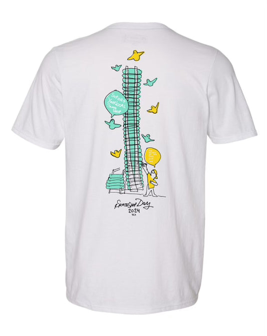 Marc Gonzales Stacked Deck Wall Skate Shop Day x The Shack Tee