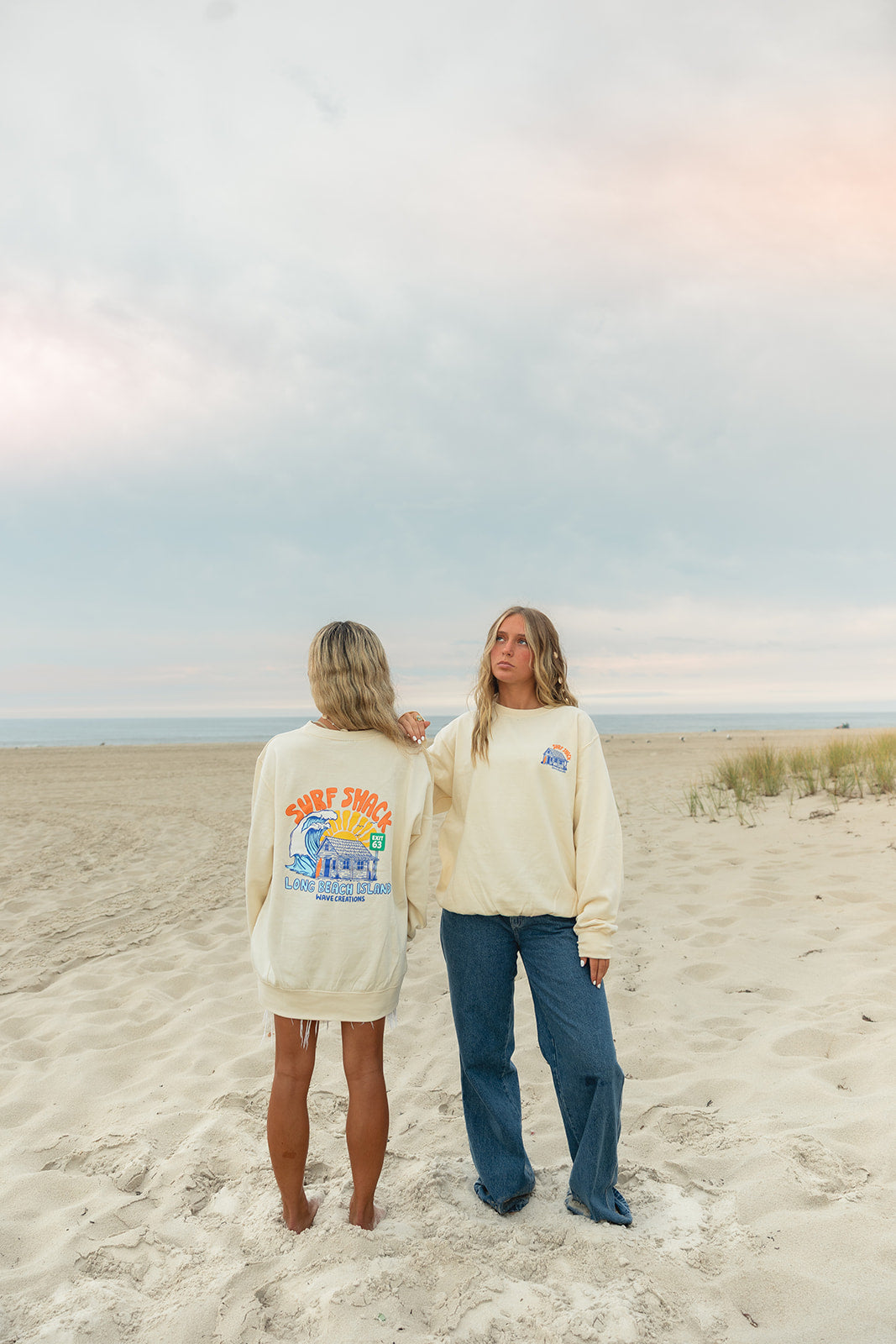 Surf Shack X Wave Creations Crewneck - Tan