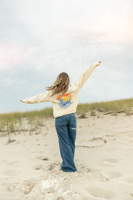 Surf Shack X Wave Creations Crewneck - Tan