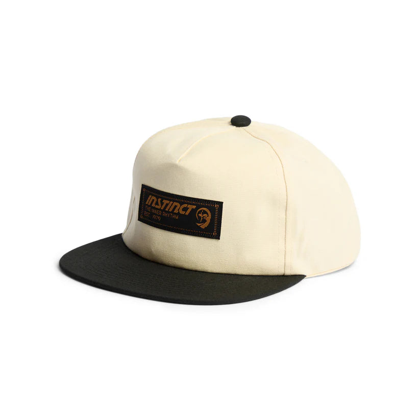 Instinct Labeled Snapback Hat - Black