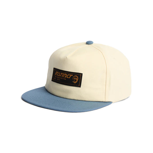 Instinct Labeled Snapback Hat - Slate Blue