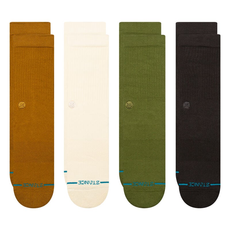 Icon Crew Socks 4 Pack - Gold