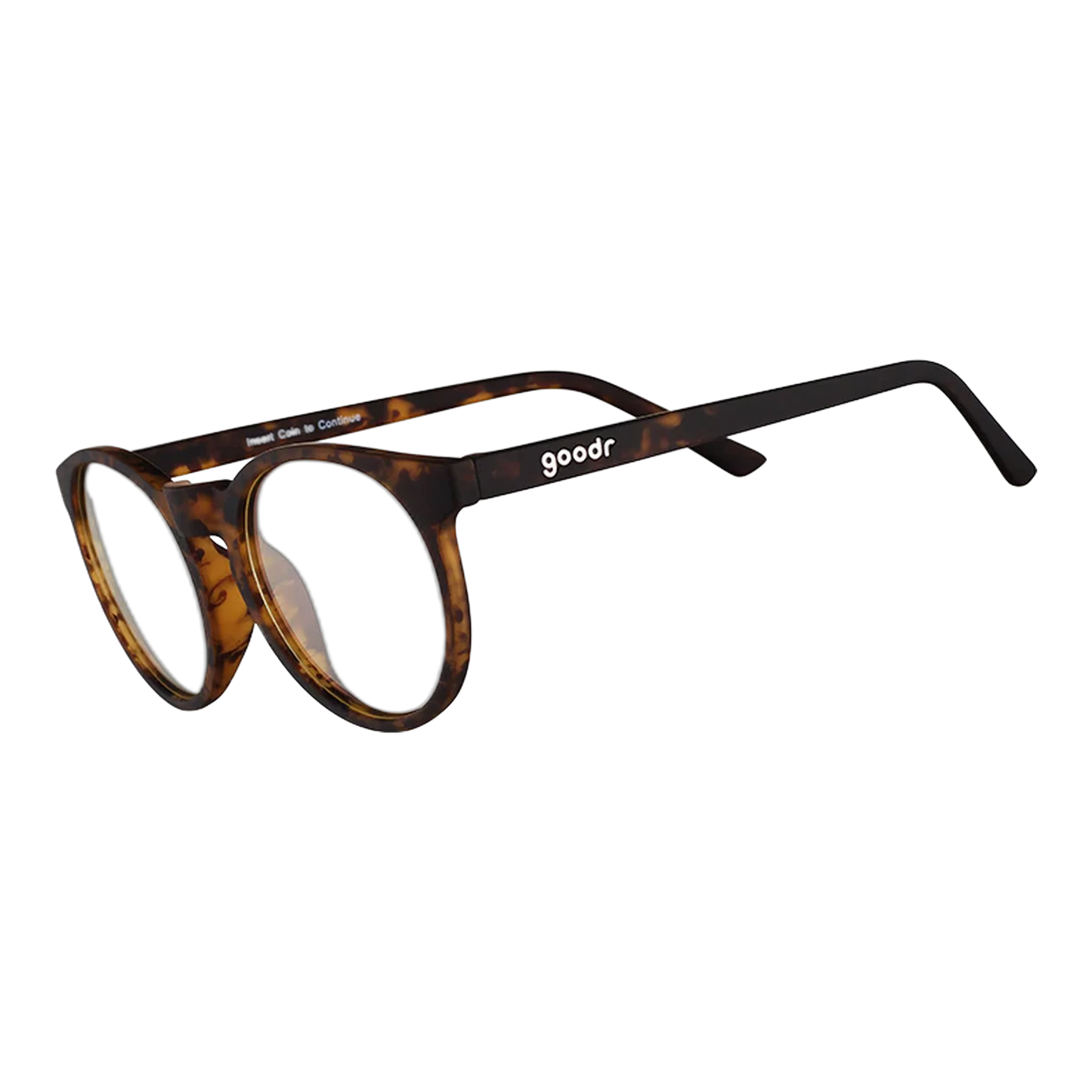 goodr Circle G Insert Coin to Continue Blue Light Sunglasses - Brown